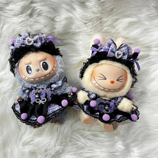 Cospaly Kuromi Doll Clothing Accessory Set LABUBU Doll Clothes Green Mulberry