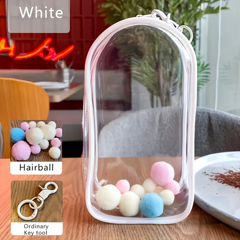 1 Labubu PVC Storage Box with Keychain - Protective Case - Small Box