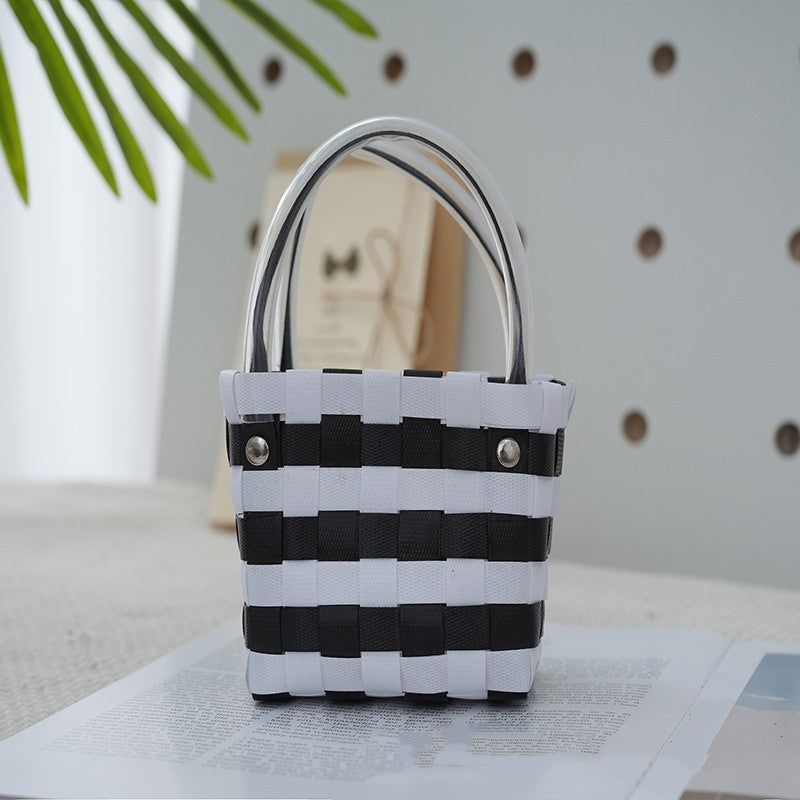 Ins Style Portable Small Square Bag Woven