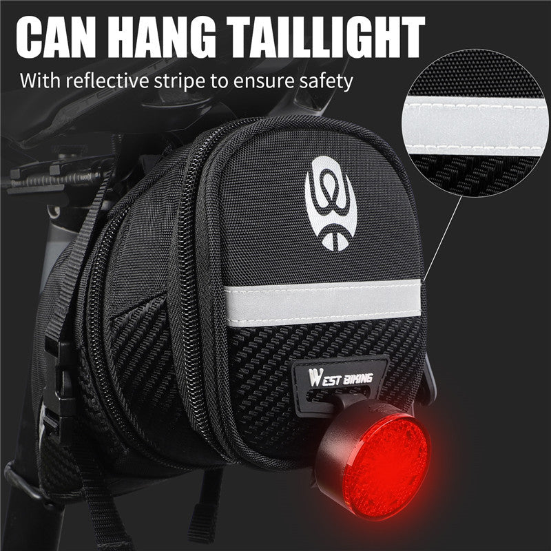 Bicycle Reflective Tail Bag Saddle Bag Back Seat Bag
