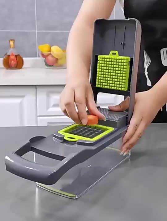 12 dans 1 Manuel Hachoir à Légumes Cuisine Gadgets Hachoir Oignon Cutter Légumes Trancheuse