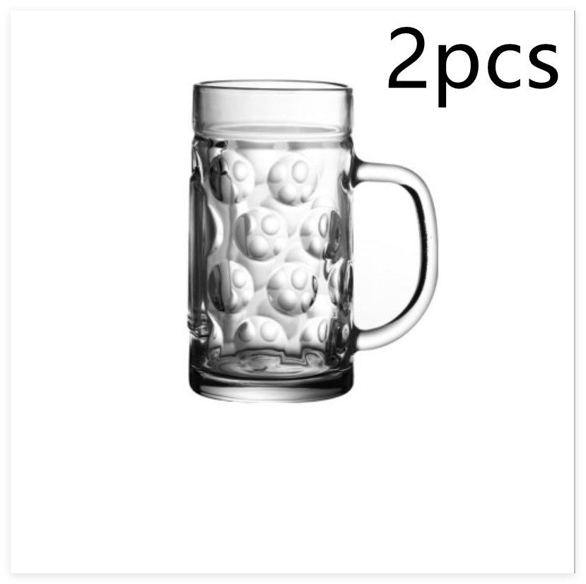Large Capacity Glass Beer Mug With Handle