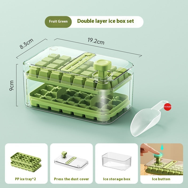 Multi-function One-click Press Ice Tray Household Quick-frozen Ice Cube Mold