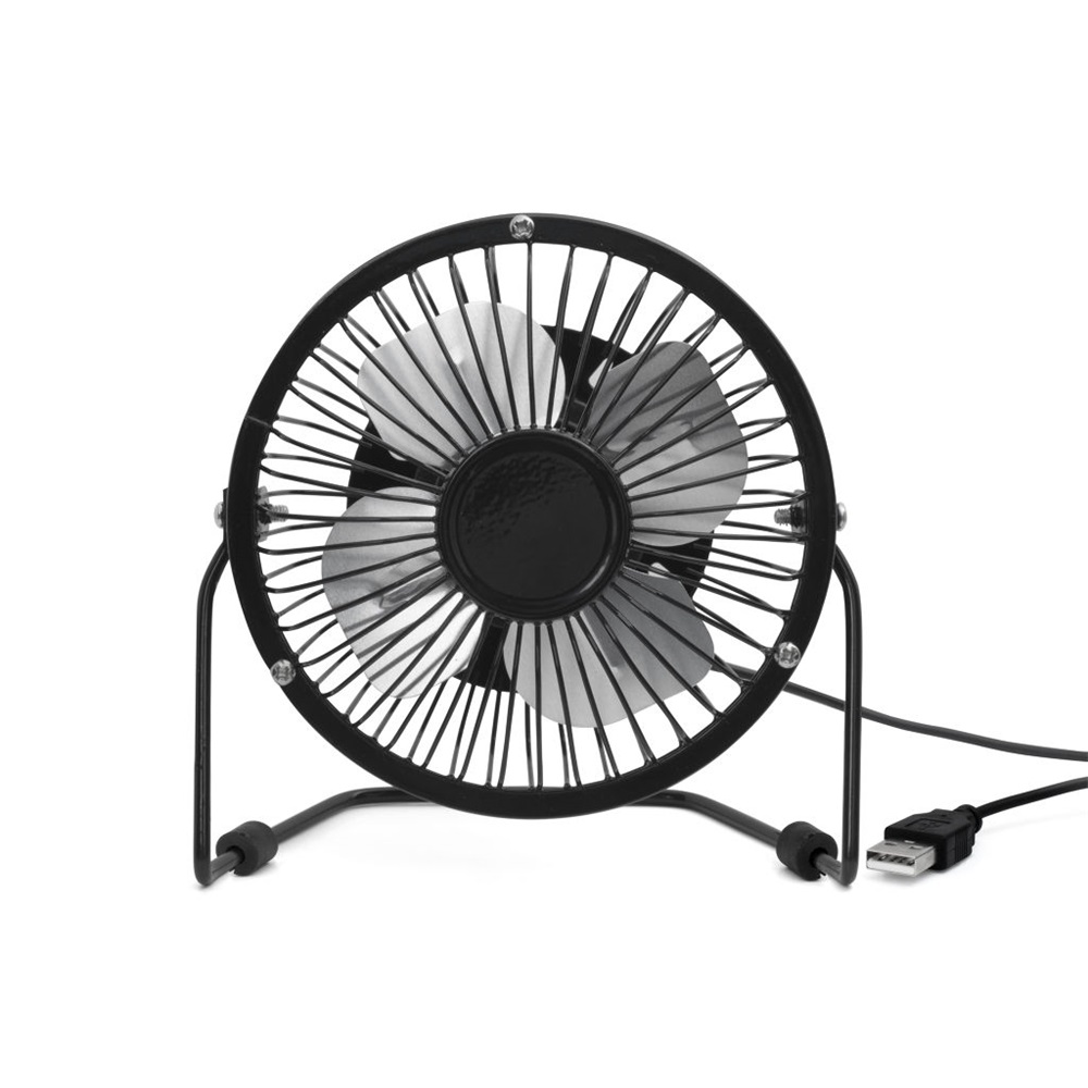 Ventilator de masa, Kikkerland, Cu conector USB, Negru (US143-BK-EU)-0