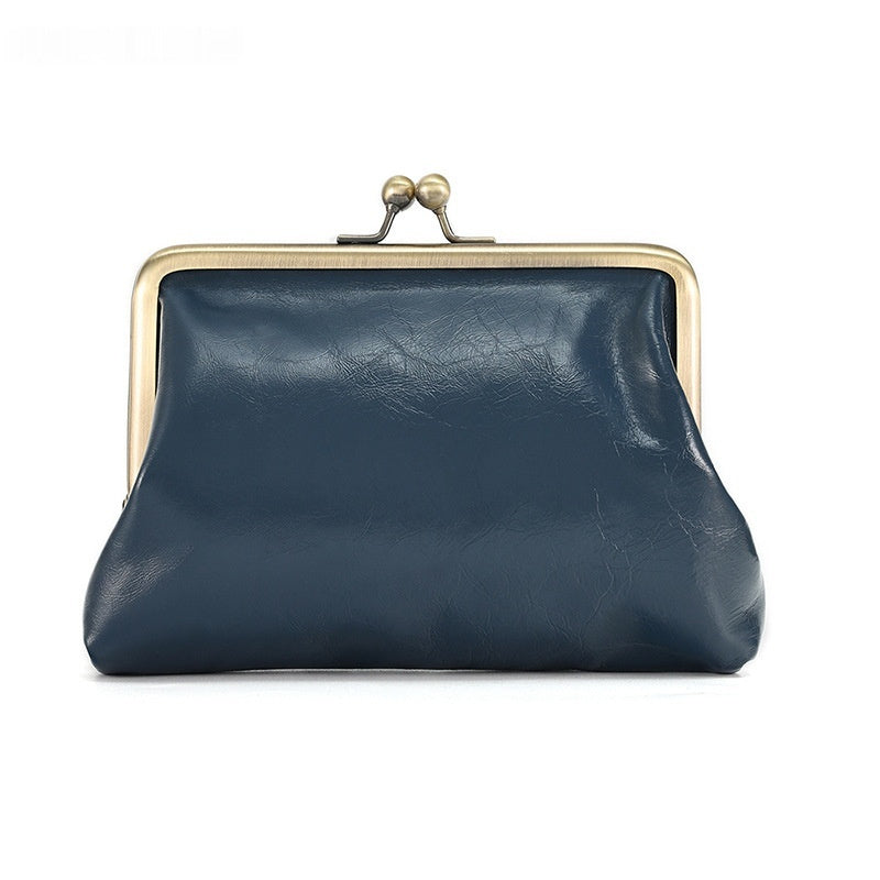 Genuine Leather Wallet Women's Buckle Candy Color Storage Store Hive UNIjuntos