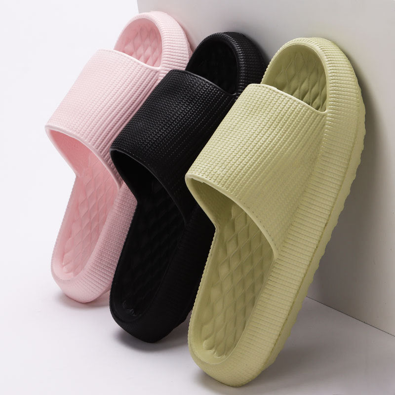 Summer EVA Slippers Solid Color Rhombus Stripe Anti-slip Slippers New Women's Home Shoes Store Hive UNIjuntos