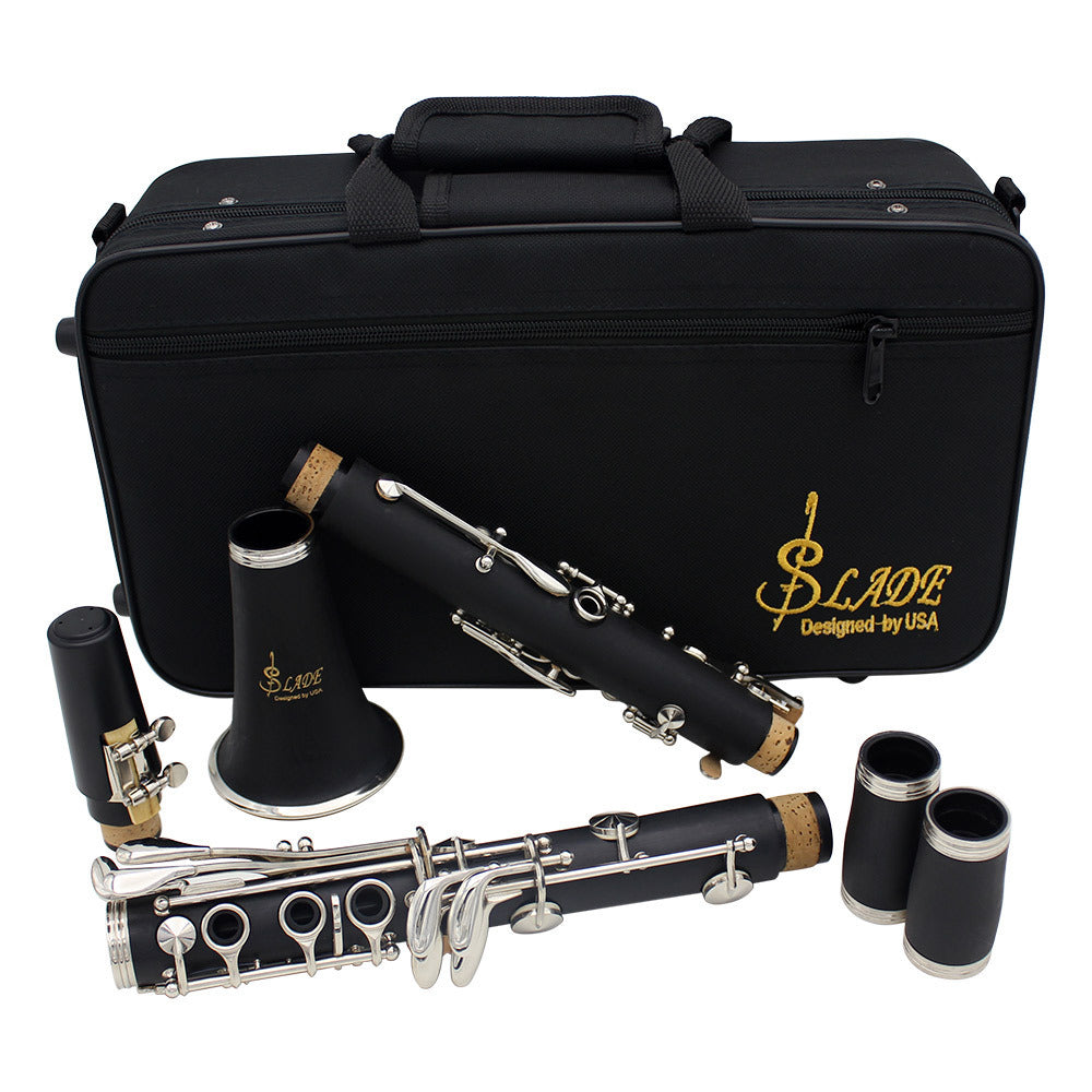 Clarinet Bakelite Nickel Plated Clarinet 17 Key Beginner Grade Test Playing Instrument