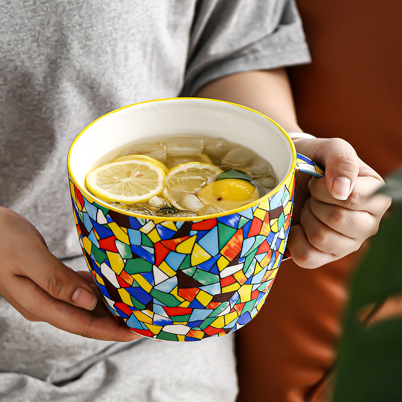 Extra Large Ceramic Mug With Large Capacity And Wide Mouth