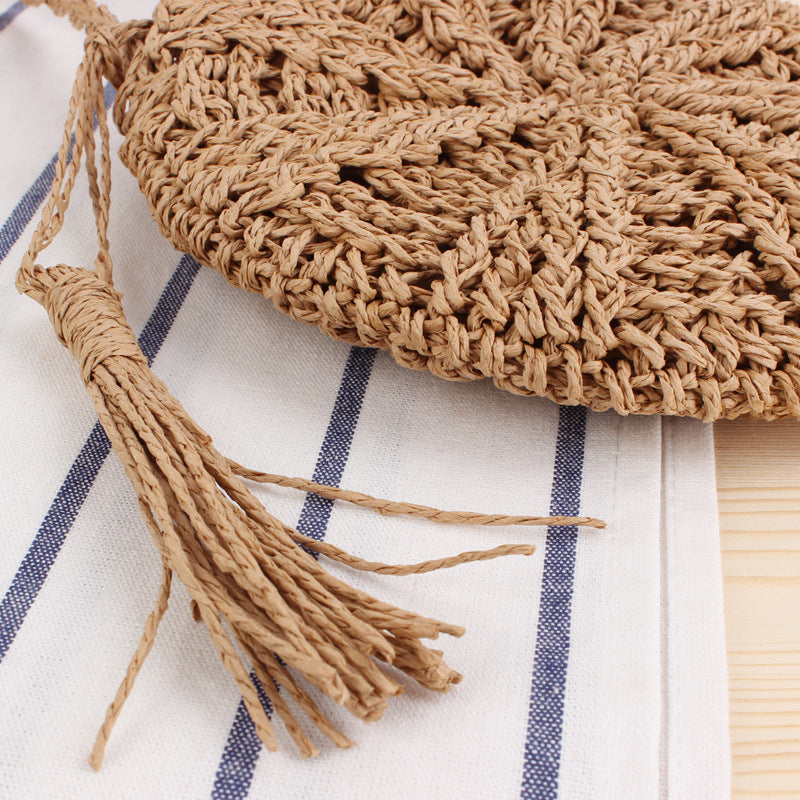 Handmade Shoulder Woven Bag Summer Beach