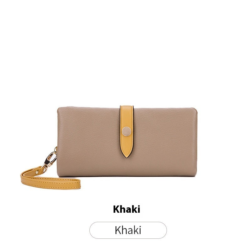 Women's Wallet Contrast Color Hasp Long Zipper Multi-functional Simple Fashion Clutch Store Hive UNIjuntos