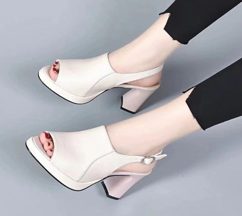 Talons hauts en cuir véritable à fond souple pour femmes Store Hive UNIjuntos