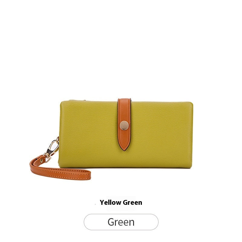 Women's Wallet Contrast Color Hasp Long Zipper Multi-functional Simple Fashion Clutch Store Hive UNIjuntos