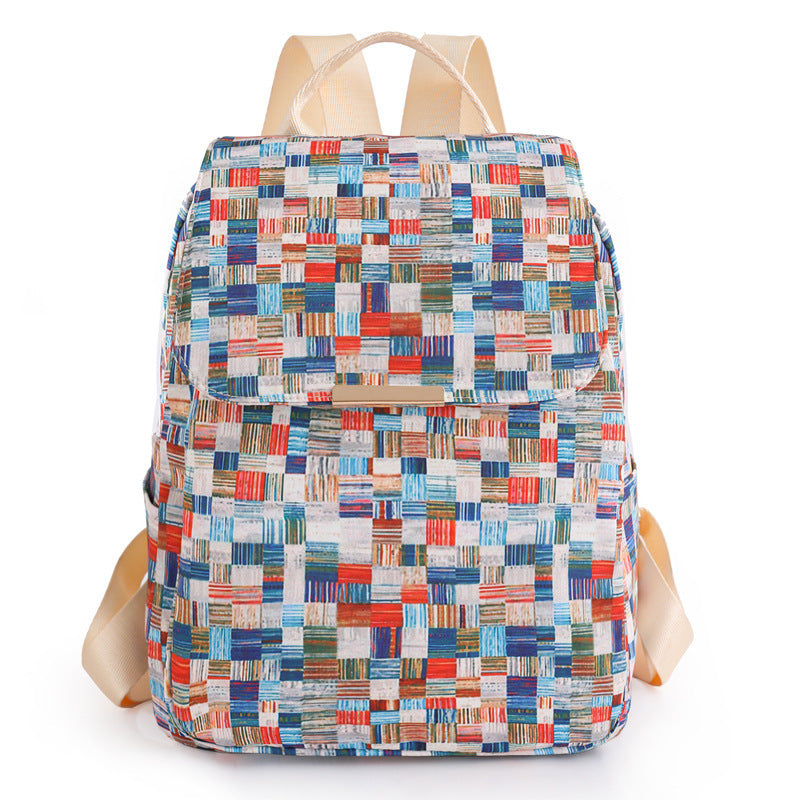 Women's Oxford Cloth Large-capacity Printed Casual Backpack