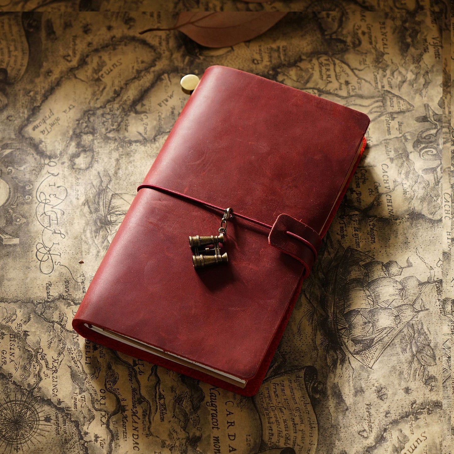 Travel Notebook Cowhide Leather Diary Vintage