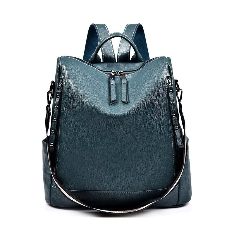 Textured Backpack New Fashion Large-capacity School Bag