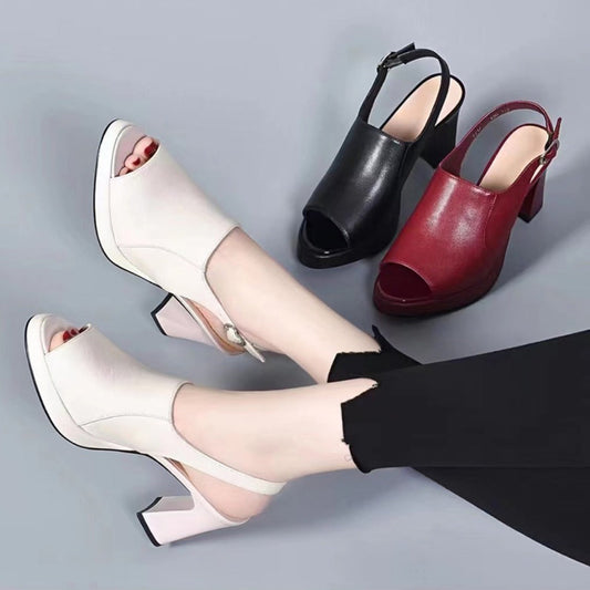 Talons hauts en cuir véritable à fond souple pour femmes Store Hive UNIjuntos
