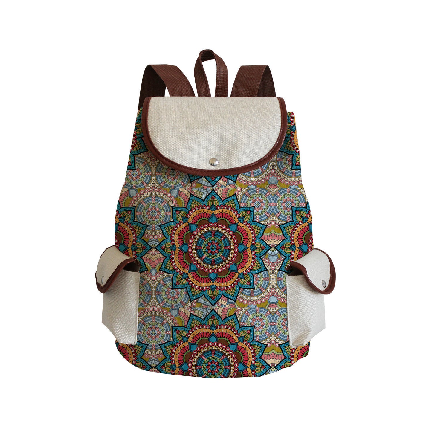 Large-capacity Western-style Creative New Datura Printed Backpack