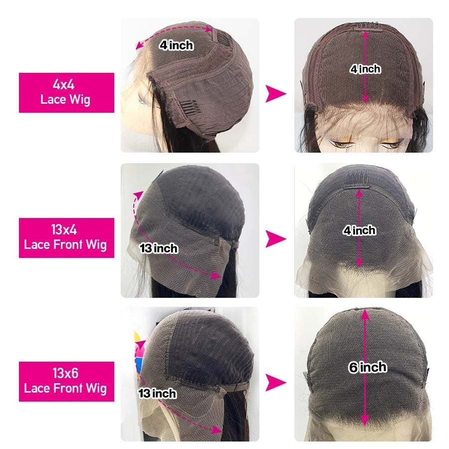 Vraies cheveux humains perruque lace hair set 9a cheveux lisses de qualité