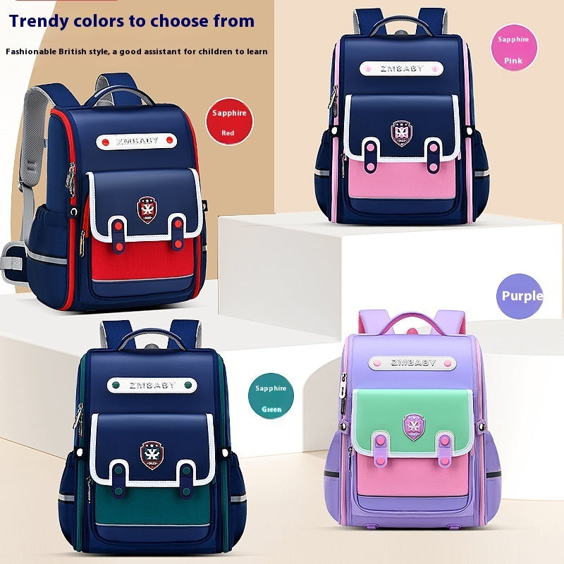 New Sesame Baby Primary School Schoolbag Grade 1-3-6 British Style Boys' Schoolbag Lightweight Girls Backpack Store Hive UNIjuntos