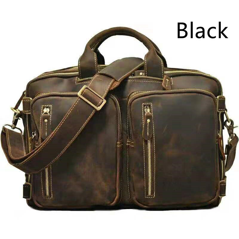 Men's Genuine Leather Hand-held One Shoulder Messenger Bag