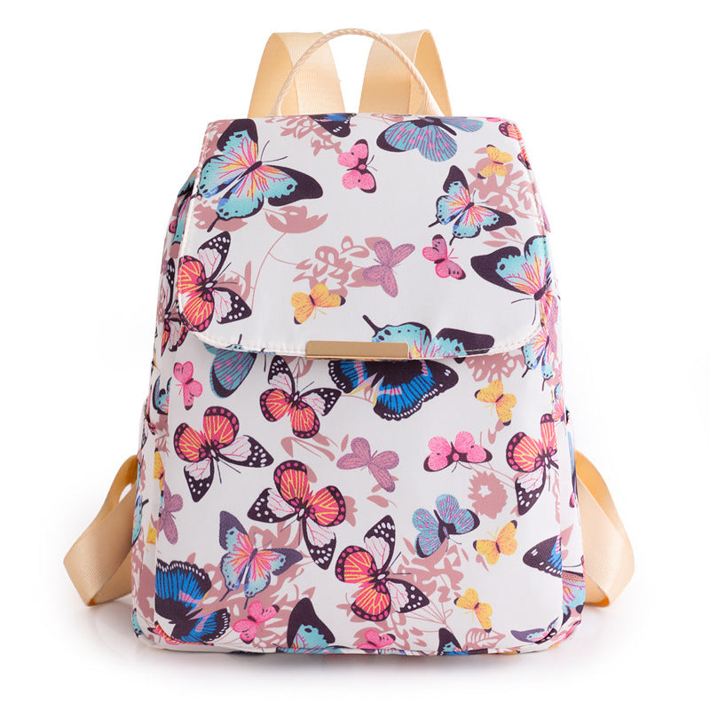 Women's Oxford Cloth Large-capacity Printed Casual Backpack