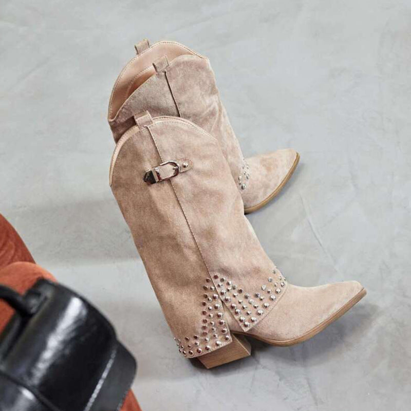 Spring And Autumn Pointed Knight Boots Women Store Hive UNIjuntos