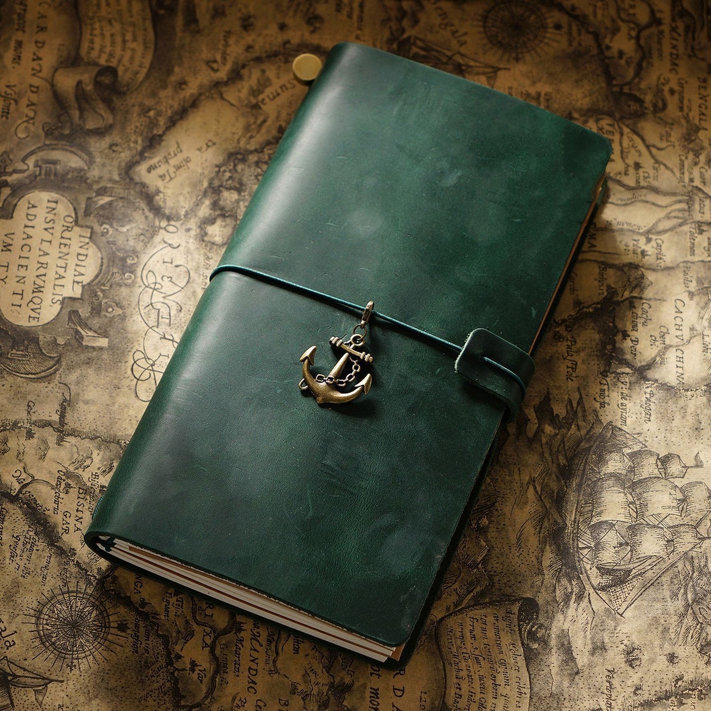 Travel Notebook Cowhide Leather Diary Vintage