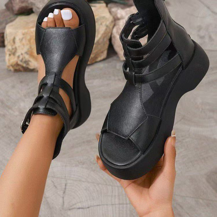 Roman Sandals Sandals Spring And Summer Flat Heel Muffin Women