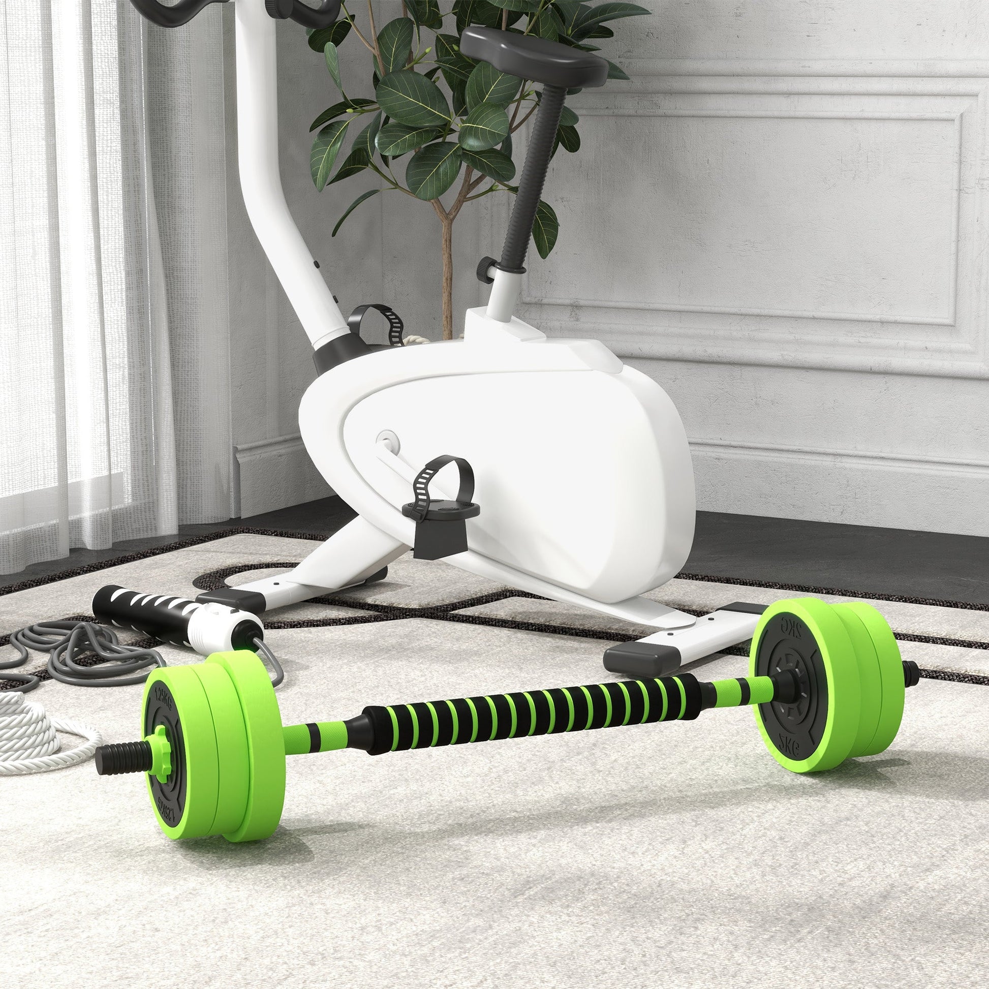 40kg Four-In-One Adjustable Weight Dumbbell Set - Green-1